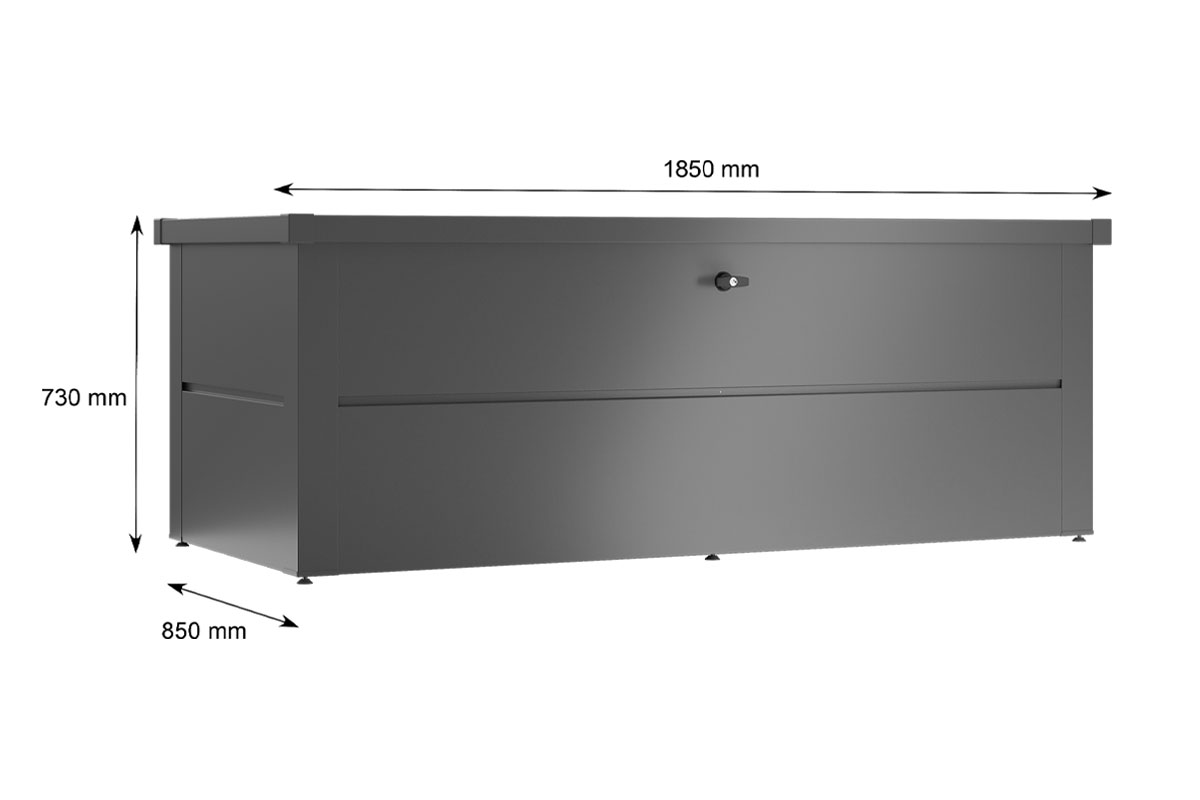 Gartenbox in Anthrazit fuer mehr stauraum und ordnung in Large mit Deckel fuer den garten